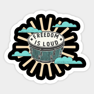 Bongo Drum Freedom Is Loud Music Lover Sticker